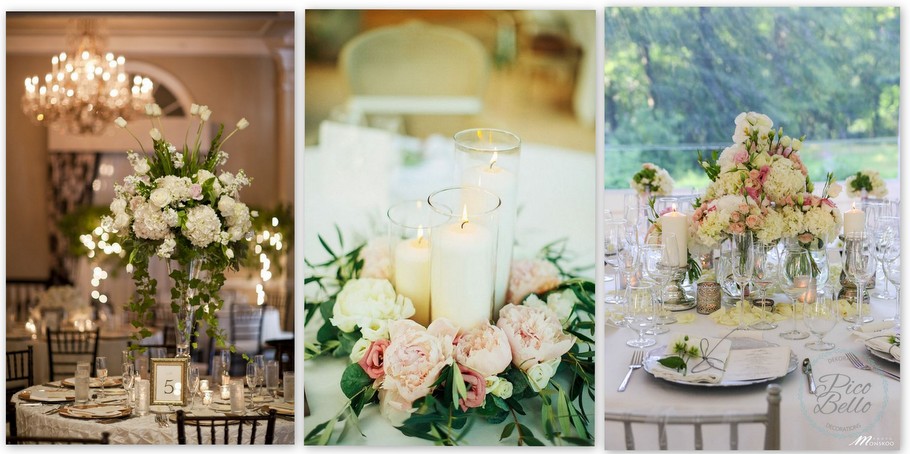 dekoracje kwiatowe na stół weselny